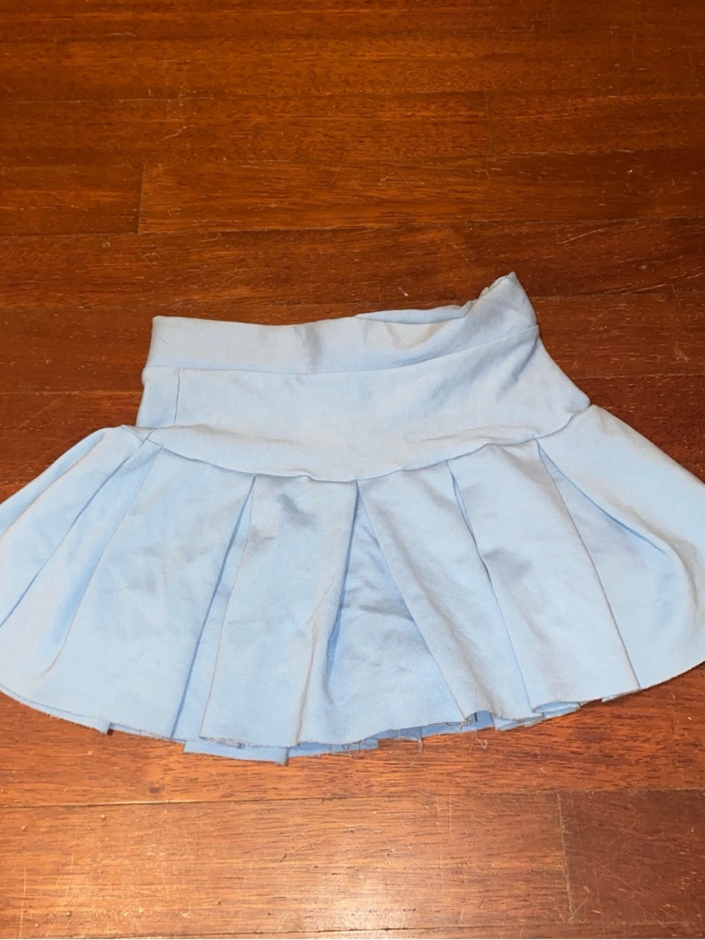 Light Blue Pleated Women’s mini Skort
